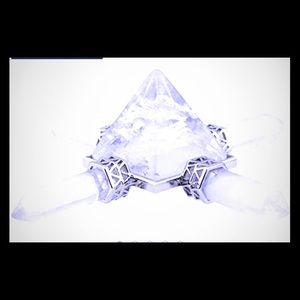 Pyramid selenite crystal to cleanse spirit